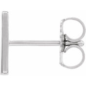Sterling Silver Single Initial H Earring