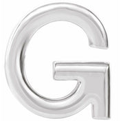 Sterling Silver Single Initial G Earring