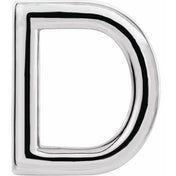 Sterling Silver Single Initial D Earring