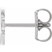Sterling Silver Single Initial C Earring