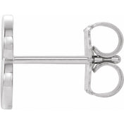 Sterling Silver Single Initial B Earring
