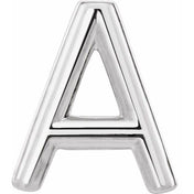 Sterling Silver Single Initial A Earring