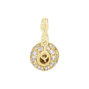 14K 3 mm 1/8 CTW Natural Diamond Ball Necklace 16-18"
