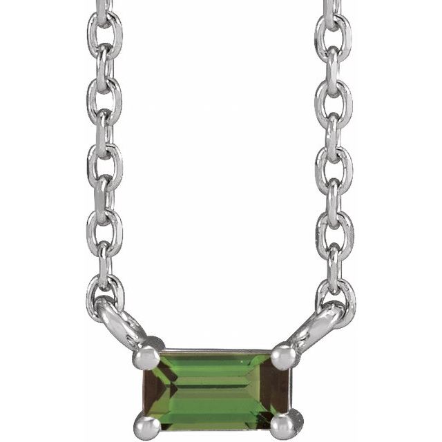 Natural Gemstone Solitaire Necklace 0.15 Carat TCW Topaz & Tourmaline