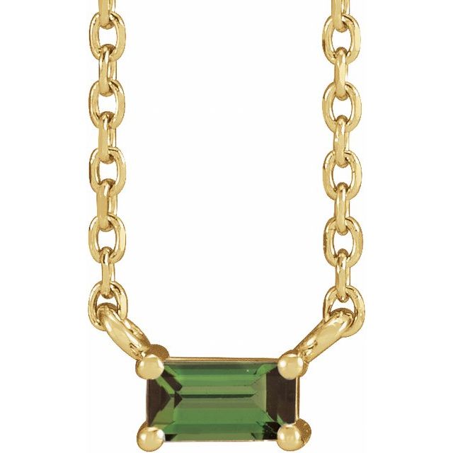 Natural Gemstone Solitaire Necklace 0.15 Carat TCW Topaz & Tourmaline