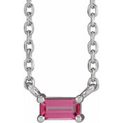 Natural Gemstone Solitaire Necklace 0.15 Carat TCW Topaz & Tourmaline