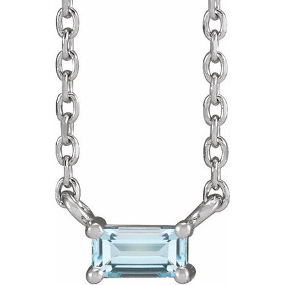 Natural Gemstone Solitaire Necklace 0.15 Carat TCW Topaz & Tourmaline