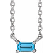 Natural Gemstone Solitaire Necklace 0.15 Carat TCW Topaz & Tourmaline