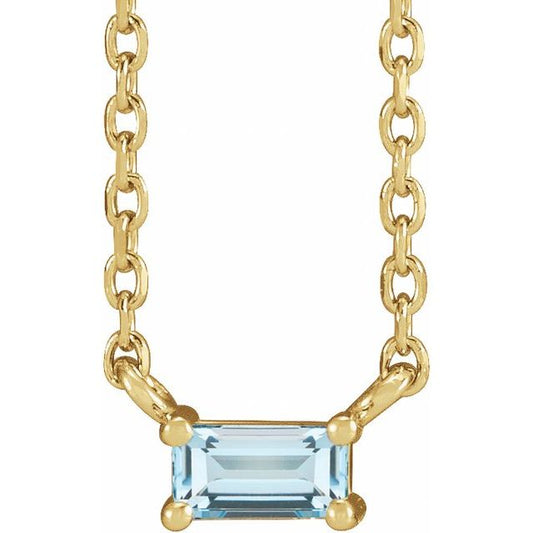 Natural Gemstone Solitaire Necklace 0.15 Carat TCW Topaz & Tourmaline