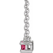 Natural Gemstone Solitaire Necklace 0.15 Carat TCW Topaz & Tourmaline