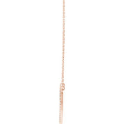 14K Rose 1/4 CTW Natural Diamond Heart 16" Necklace