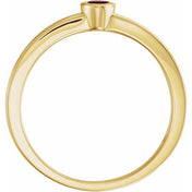 14K Yellow Natural Mozambique Garnet Family Stackable Ring
