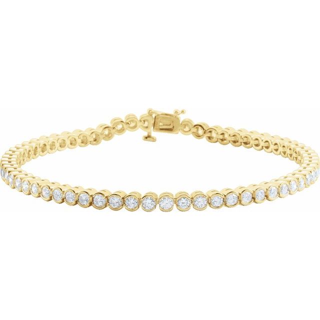14K Yellow 6 CTW Natural Diamond Line 7 1/4" Bracelet