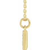 14K Yellow .05 CTW Natural Diamond Petite Initial Necklace 16-18"