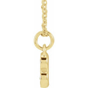 14K Yellow .05 CTW Natural Diamond Petite Initial Necklace 16-18"