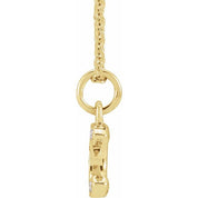 14K Yellow .04 CTW Natural Diamond Petite Initial C 16-18" Necklace