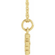 14K Yellow .04 CTW Natural Diamond Petite Initial E 16-18" Necklace