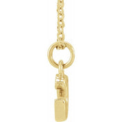 14K Yellow .05 CTW Natural Diamond Petite Initial Necklace 16-18"