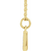 14K Yellow .025 CTW Natural Diamond Petite Initial J 16-18" Necklace