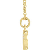 14K Yellow .05 CTW Natural Diamond Petite Initial Necklace 16-18"