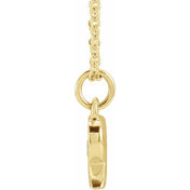 14K Yellow .05 CTW Natural Diamond Petite Initial Necklace 16-18"
