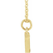 14K Yellow .03 CTW Natural Diamond Petite Initial T 16-18" Necklace