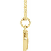 14K Yellow .04 CTW Natural Diamond Petite Initial U 16-18" Necklace