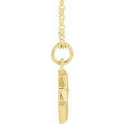 14K Yellow .06 CTW Natural Diamond Petite Initial W 16-18" Necklace