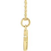 14K Yellow .04 CTW Natural Diamond Petite Initial X 16-18" Necklace
