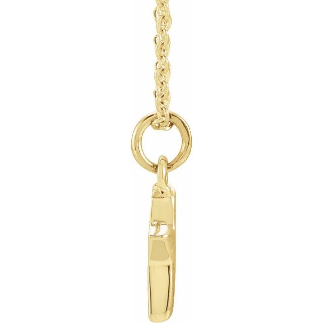 14K Yellow .04 CTW Natural Diamond Petite Initial X 16-18" Necklace