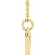 14K Yellow .03 CTW Natural Diamond Petite Initial Y 16-18" Necklace
