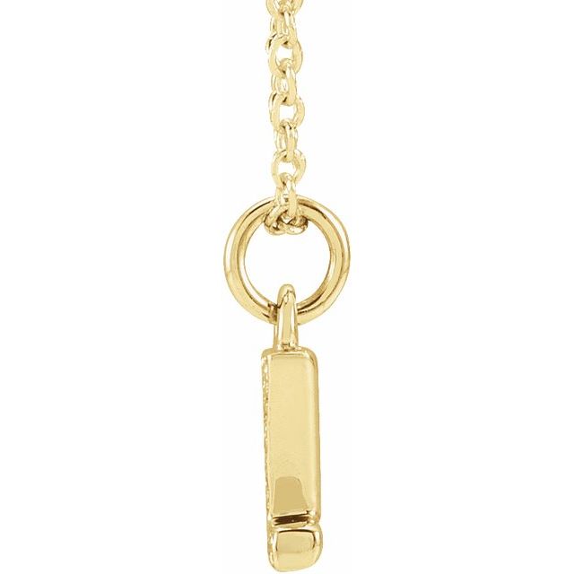 14K Yellow .03 CTW Natural Diamond Petite Initial Z 16-18" Necklace