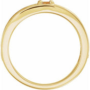 14K Yellow Natural Citrine Family Stackable Ring