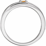 Sterling Silver Natural Citrine Family Stackable Ring