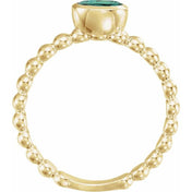 14K Yellow Lab-Grown Alexandrite Family Stackable Ring