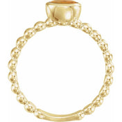 14K Yellow Natural Citrine Family Stackable Ring