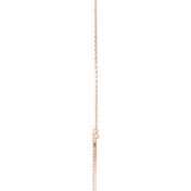 14K Rose 3/8 CTW Natural Diamond Large Heart 16" Necklace