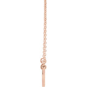 14K Natural Amethyst Engravable Heart Necklace with 18" Chain