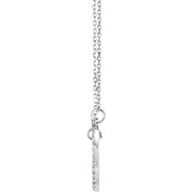14K White 1/5 CTW Natural Diamond Small Heart 16" Necklace