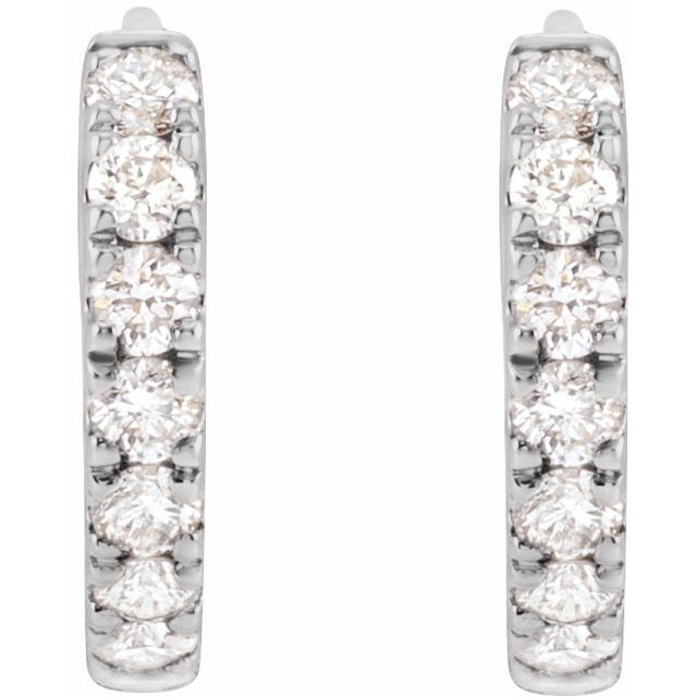 5 CTW Lab-Grown Diamond 10 mm Hoop Earrings
