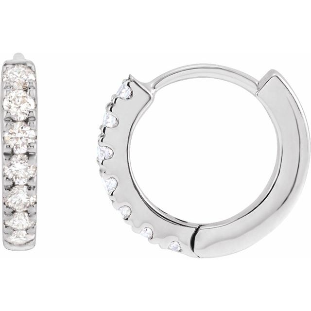 5 CTW Lab-Grown Diamond 10 mm Hoop Earrings