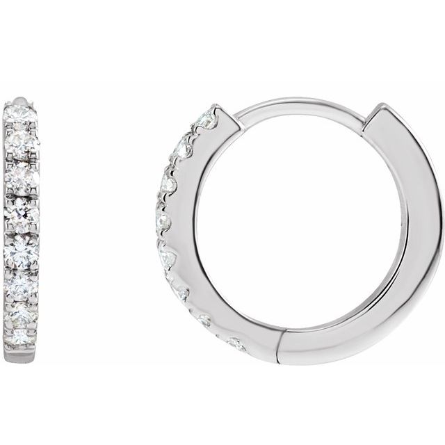 5 CTW Lab-Grown Diamond 12 mm Hoop Earrings