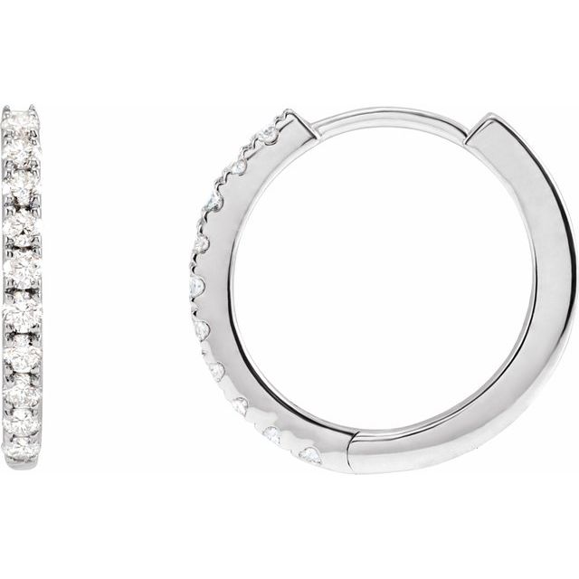 4 CTW Lab-Grown Diamond 14 mm Hoop Earrings