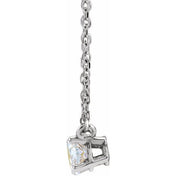 14K Lab-Grown Diamond Solitaire Necklace 16-18" with 1/4 to 1/2 CTW Diamonds