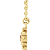 14K Yellow Natural Citrine Bezel-Set Beaded 16-18" Necklace
