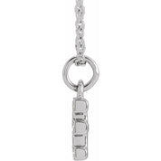 14K White .04 CTW Natural Diamond Petite Initial E 16-18" Necklace