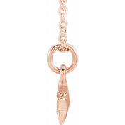 14K Rose .03 CTW Natural Diamond Youth Petite Star 15" Necklace