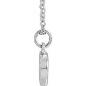 14K White .05 CTW Natural Diamond Petite Initial Q 16-18" Necklace