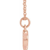 14K Rose .05 CTW Natural Diamond Petite Initial Q 16-18" Necklace