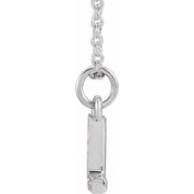 14K White .03 CTW Natural Diamond Petite Initial L 16-18" Necklace